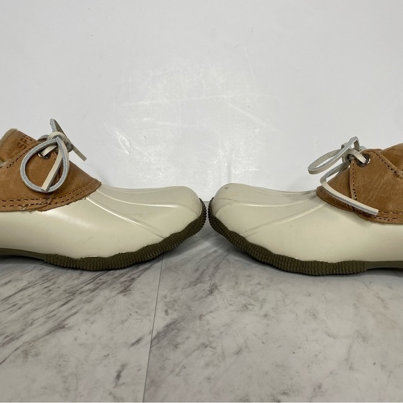 New! Sperry Salt Water One Eye Neutral Duck Shoe Bootie 7 1/2 - Picture 6 of 14